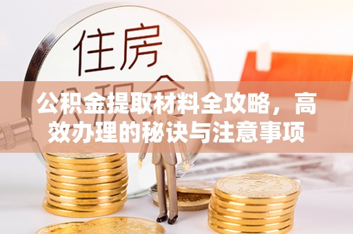 兰考公积金提取材料全攻略，高效办理的秘诀与注意事项