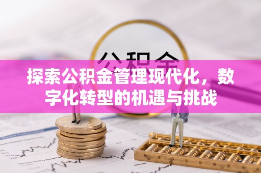 兰考探索公积金管理现代化，数字化转型的机遇与挑战