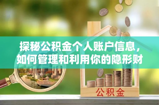 兰考探秘公积金个人账户信息，如何管理和利用你的隐形财富