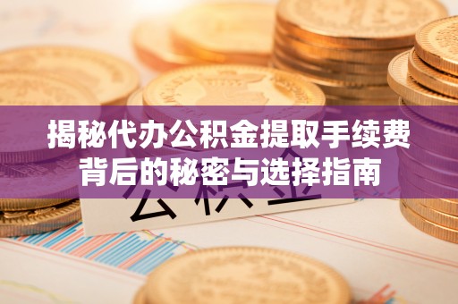 兰考揭秘代办公积金提取手续费背后的秘密与选择指南