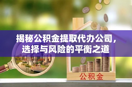 兰考揭秘公积金提取代办公司，选择与风险的平衡之道