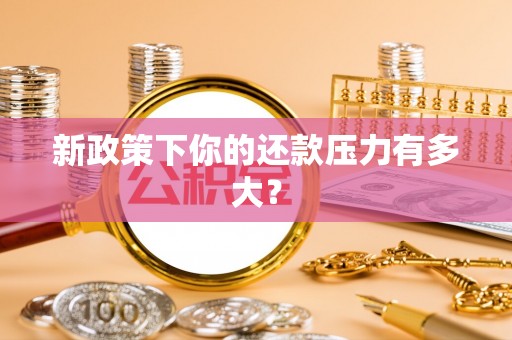 兰考新政策下你的还款压力有多大？