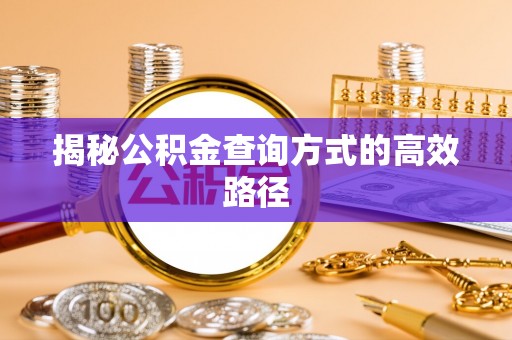 兰考揭秘公积金查询方式的高效路径
