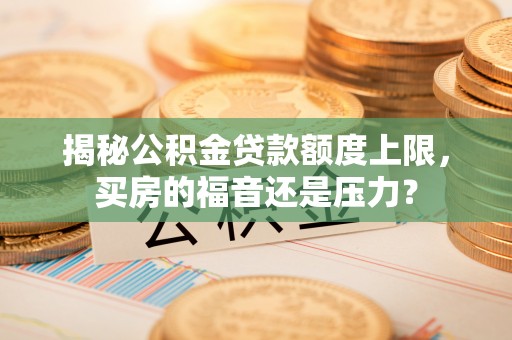 兰考揭秘公积金贷款额度上限，买房的福音还是压力？